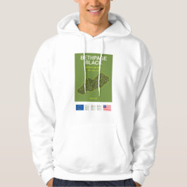 Minimalistischer Bethpage Black Ryder Cup Line Art Hoodie