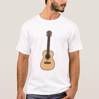 Minimalistischer Black Guitar Silhouette T - Shirt