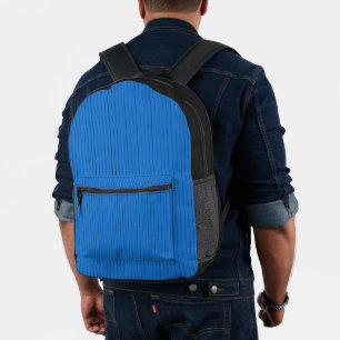 Minimalistischer blauer geometrischer benutzerdefi bedruckter rucksack
