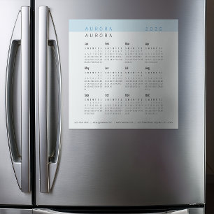 Minimalistischer blauer Magnetkalender mit zwei To Magnetkarte