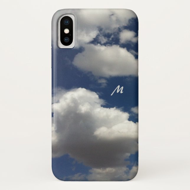 Minimalistischer blauer Sommerhimmel mit Wolken-Mo Case-Mate iPhone Hülle (Rückseite)