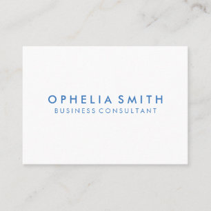 Minimalistischer Blauer Text Visitenkarte