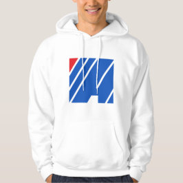 Minimalistischer blauer und roter geometrischer St Hoodie