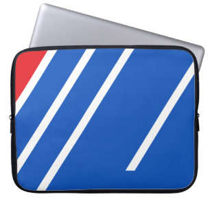 Minimalistischer blauer und roter geometrischer St Laptopschutzhülle