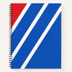 Minimalistischer blauer und roter geometrischer St Notizbuch