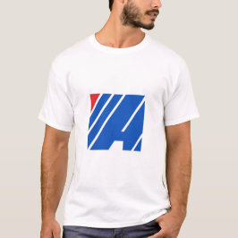 Minimalistischer blauer und roter geometrischer St T-Shirt