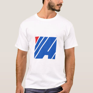 Minimalistischer blauer und roter geometrischer St T-Shirt