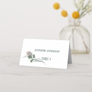 Minimalistischer Blume auf Lila Feld Platzkarte
