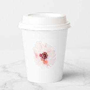 Minimalistischer Blumenkaffee - Weiches Wasser Pappbecher