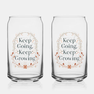Minimalistischer Blumenkranz Positive Affirmation Dosenglas