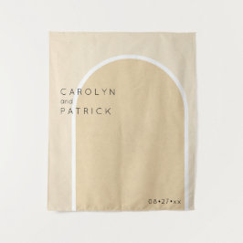 Minimalistischer Bogen | Hochzeit Wandteppich