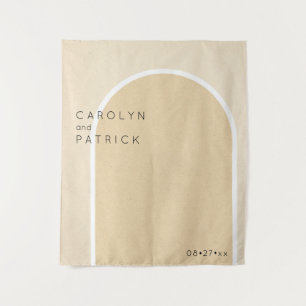 Minimalistischer Bogen   Hochzeit Wandteppich