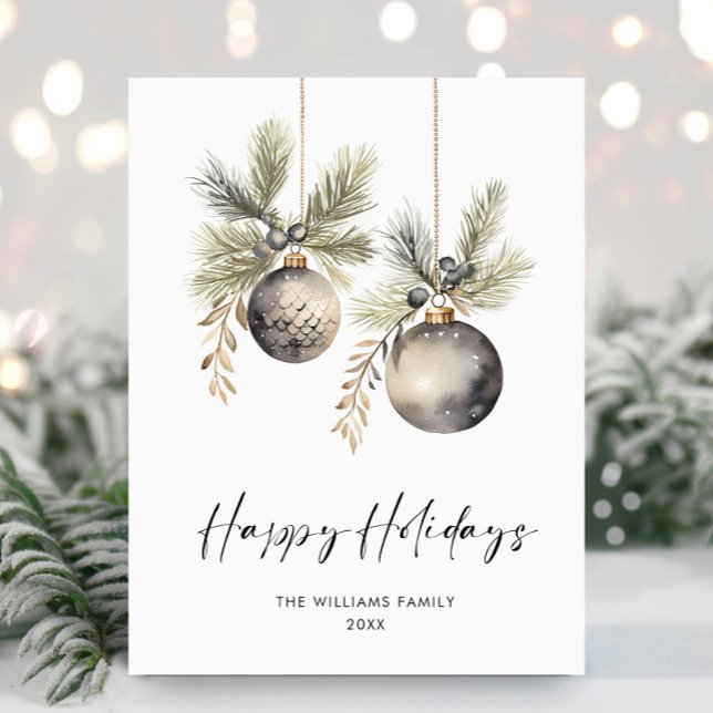 Minimalistischer Bohemischer Weihnachtsgruß Postkarte (Von Creator hochgeladen)