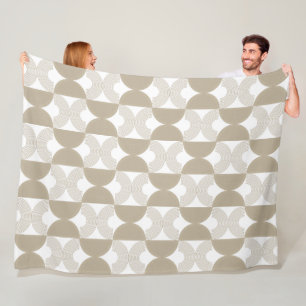 Minimalistischer Boho-Abstrakter Geometrischer Bog Fleecedecke