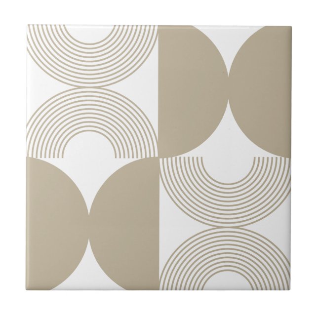 Minimalistischer Boho-Abstrakter Geometrischer Bog Fliese (Vorderseite)
