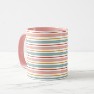 Minimalistischer Boho-Horizontalstreifen in sanfte Tasse