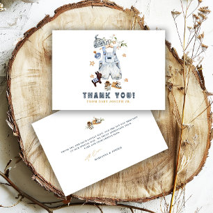 Minimalistischer Boho-New-Baby-Shower-Wäscheleine- Dankeskarte