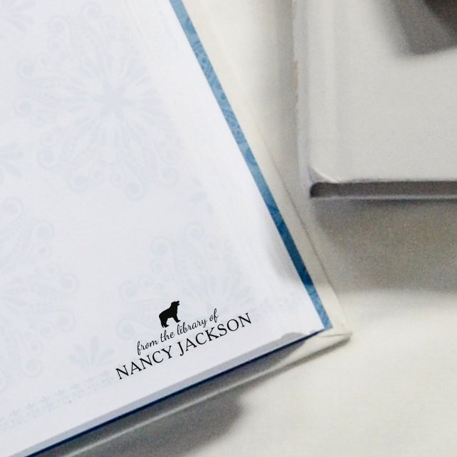 Minimalistischer Border Collie Dog aus der Bibliot Gummistempel (Von Creator hochgeladen)