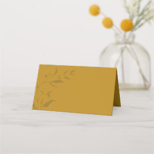 Minimalistischer botanischer Artwork Mustard Boho Platzkarte