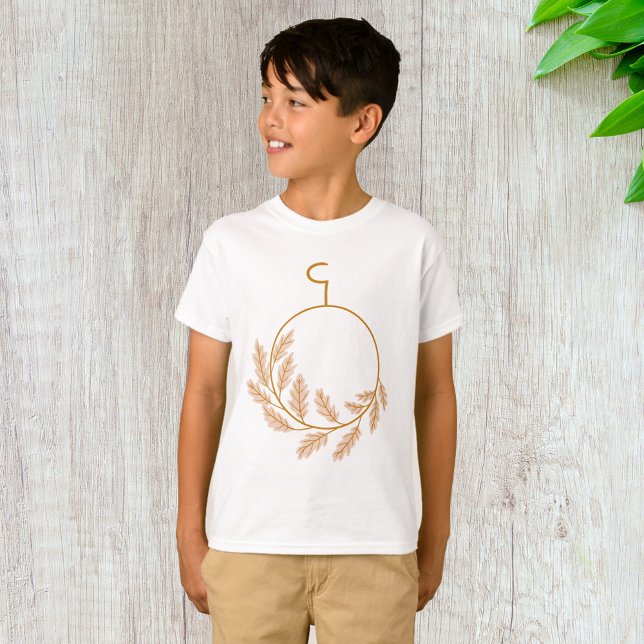 Minimalistischer botanischer Kranz modern neutral T-Shirt (Von Creator hochgeladen)
