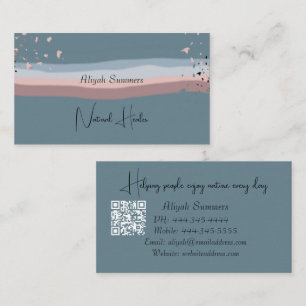 Minimalistischer Bunter Boho-QR-Code Meditativ  Visitenkarte
