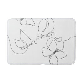 Minimalistischer Butterfly-Bademantel Badematte