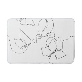 Minimalistischer Butterfly-Bademantel Badematte