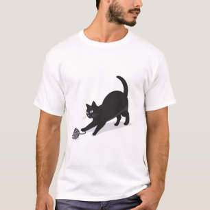 Minimalistischer Cat Vector Funny T - Shirt Desi