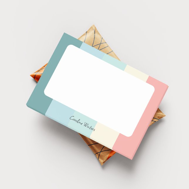 Minimalistischer Chic Eleganter Candy Cane Farbblo Post-it Klebezettel (Von Creator hochgeladen)
