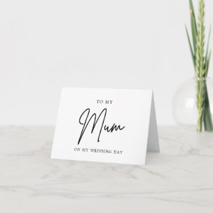 Minimalistischer Chic Für meine Mutter an meinem H Dankeskarte