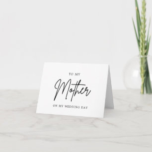 Minimalistischer Chic Für meine Mutter an meinem H Dankeskarte