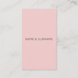 Minimalistischer Chic-moderne rosa vertikale Visitenkarte