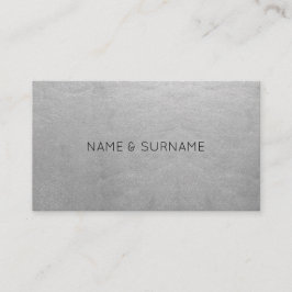 Minimalistischer Chic-moderne silberne Visitenkarte