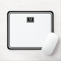Minimalistischer Chic schwarzes Monogramm Doppelra