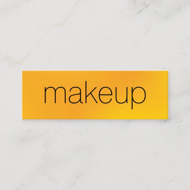 Minimalistischer Chic Text Gelb Blended Background Mini Visitenkarte (Vorderseite)