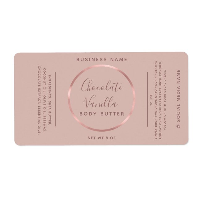 Minimalistischer, chic typografischer Kreis Rose (Vorne)