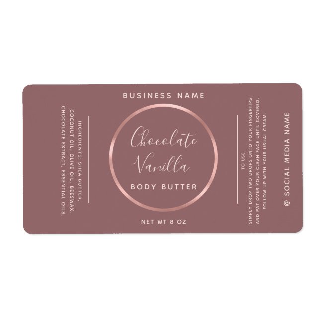 Minimalistischer, chic typografischer Kreis Rose (Vorne)