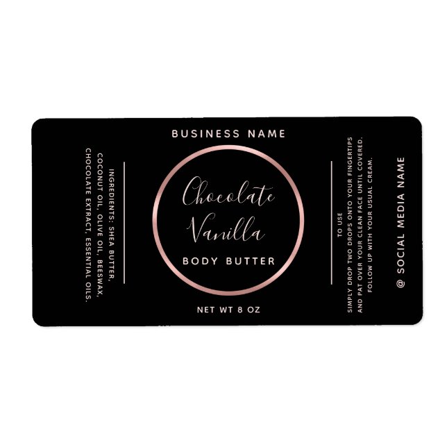 Minimalistischer, chic typografischer Kreis Rose (Vorne)