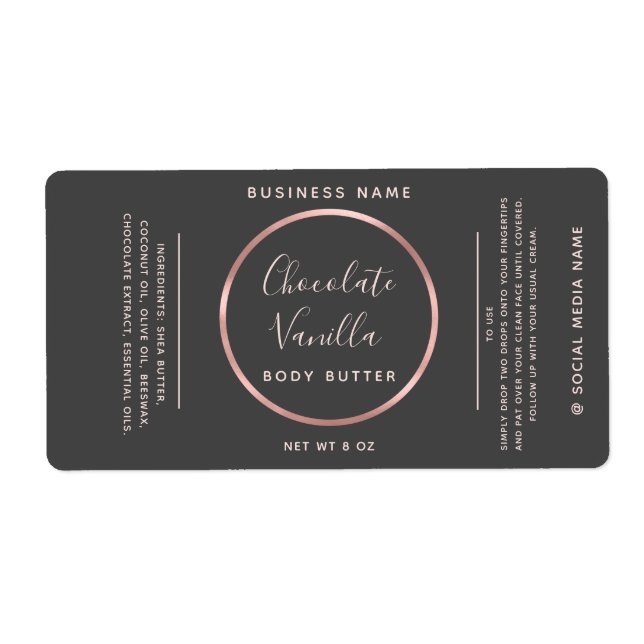 Minimalistischer, chic typografischer Kreis Rose (Vorne)