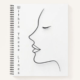 Minimalistischer Continuous-Line-Kunstplaner Notizbuch