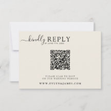 Minimalistischer Cream Milky Boho Chic QR Code Hoc