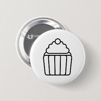 Minimalistischer Cupcake-Umriss-Button Button