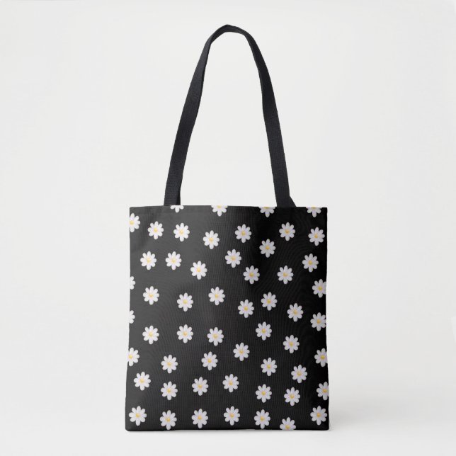 "Minimalistischer Daisy Pattern Tote Bag Tasche (Vorderseite)