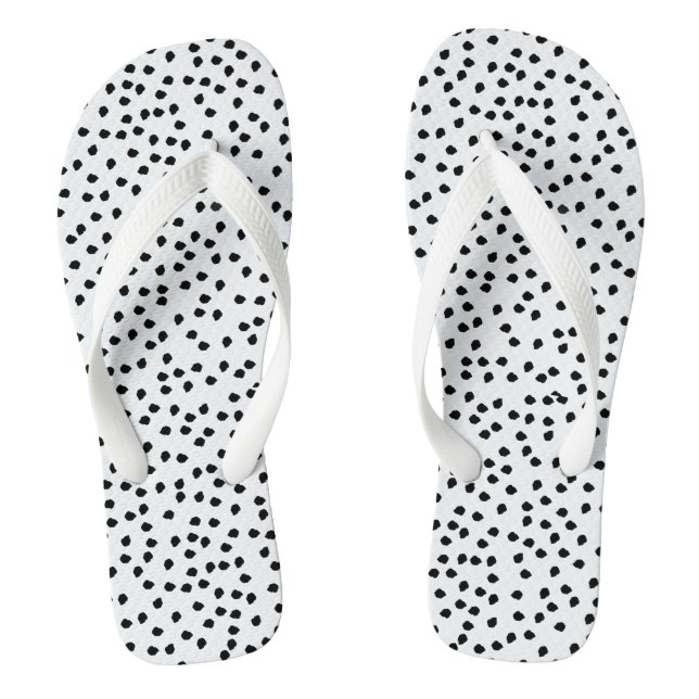Minimalistischer Dalmatiner besticht durch seine s Flip Flops (Fußbett)