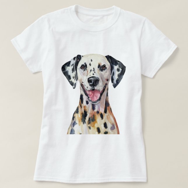 Minimalistischer Dalmatiner Inspiriert Hund T-Shirt (Design vorne)