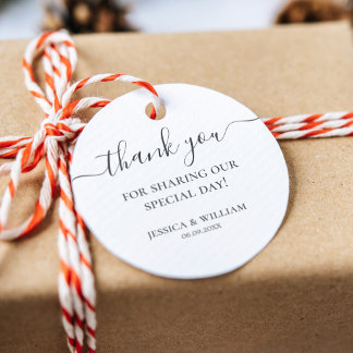 Minimalistischer Dank Geschenkanhänger