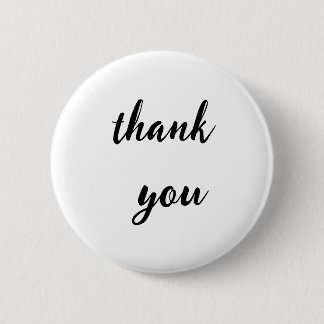 Minimalistischer Danke-Button-Abzeichen – Schwarze Button
