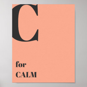 Minimalistischer Designtext Rosa Pastellfarben Mod Poster