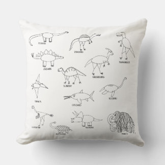 Minimalistischer Dinosaurier Dino Kids Kissen