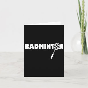 Minimalistischer Dminton - Racquet Shuttle Dminton Karte